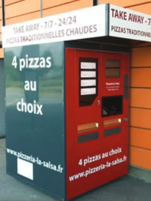 Distributeur de pizzas à l'aéroport de Vatry XCR Airport