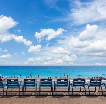 Nice plage vue mer soleil